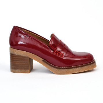 mocassins à talons 9030 rouge J Hay