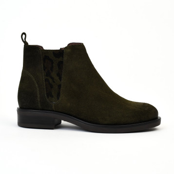 Bottines dalia kaki-léo