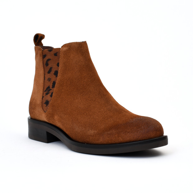 Bottines dalia camel-léo