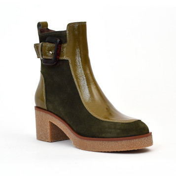 bottines à talons emogi. vert m.k.d