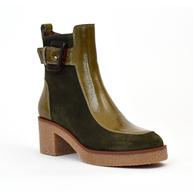 bottines à talons emogi. vert m.k.d