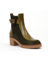 bottines à talons emogi. vert m.k.d