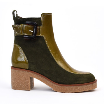 bottines à talons emogi. vert m.k.d