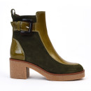 bottines à talons emogi. vert m.k.d