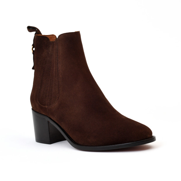 bottines à talons cecilia marron Maison Toufet