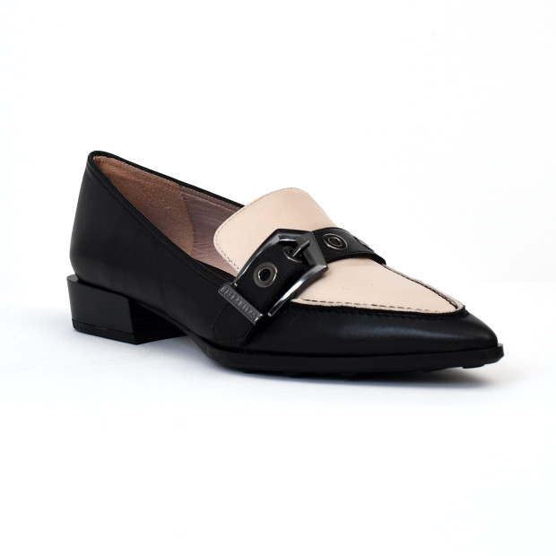 Mocassin 254262 noir-blanc Hispanitas