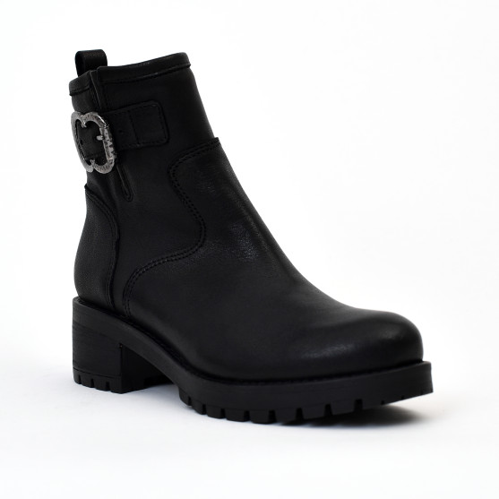 Bottines Laque Noir March23 Pointure 39 - Neufes Avec Emballage, Talon Bas, Style Moderne