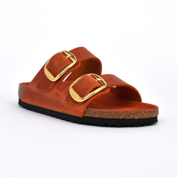 mules arizona big buckle orange Birkenstock