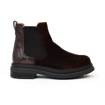 Bottines laki cacao-python café Aliwell