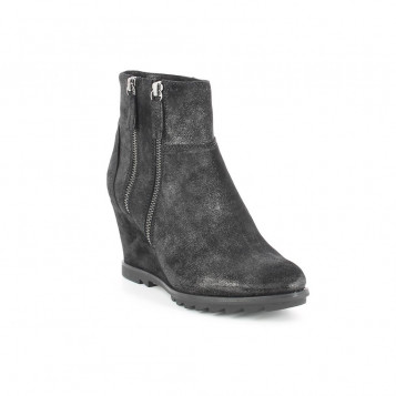 bottines compensées reishi noir Unisa
