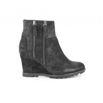 bottines compensées reishi noir Unisa