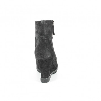 bottines compensées reishi noir Unisa