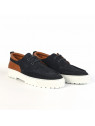 chaussures à lacets laker boat azul/cognac schmoove