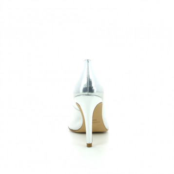 escarpins bride arrière miroir argent manoush
