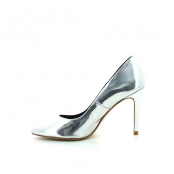 escarpins bride arrière miroir argent manoush