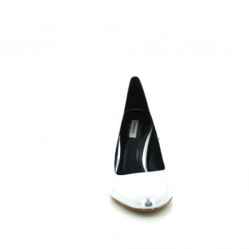 escarpins bride arrière miroir argent manoush