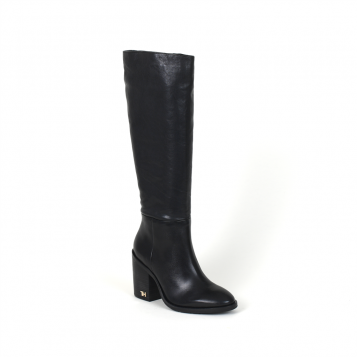 bottes mono color long boot noir tommy hilfiger