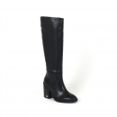 bottes mono color long boot noir tommy hilfiger
