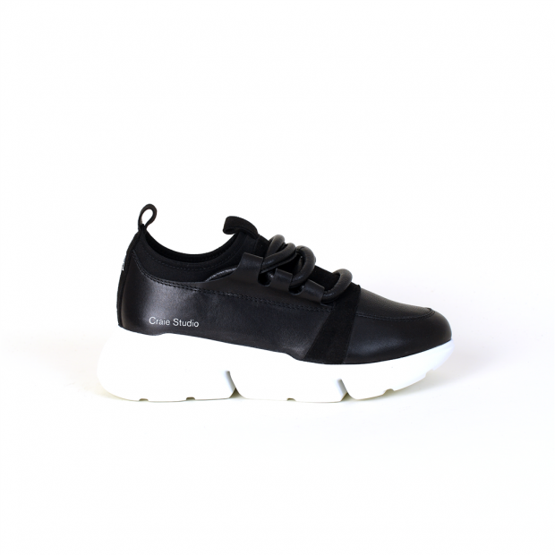 Baskets agile noir Craie