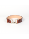 ceintures la chanzy marron croco herbert frère soeur