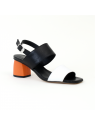 sandales à talons 30894 noir/blanc/orange Pertini