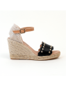 espadrilles compensées 4757my noir Myma
