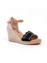 espadrilles compensées 4757my noir Myma