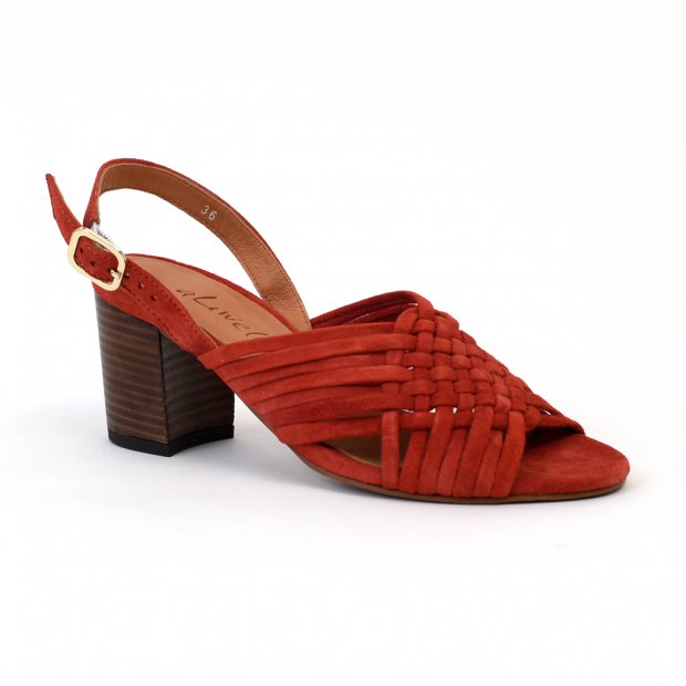 sandales à talons fantine brique Aliwell