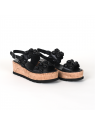 sandales compensées 16693d1 noir Pertini