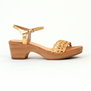 sandales & nu-pieds ilobi light gold Unisa
