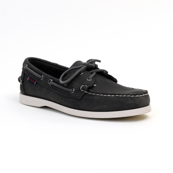 chaussures bateaux docksides crasy horse dark grey regular Sebago