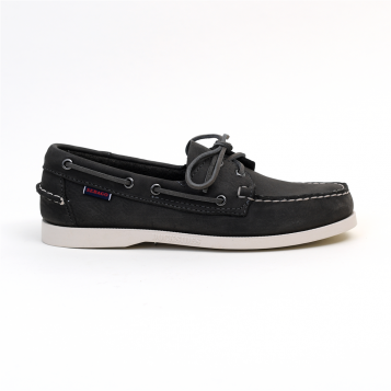 chaussures bateaux docksides crasy horse dark grey regular Sebago