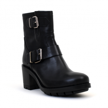 bottines à talons karton noir paoyama