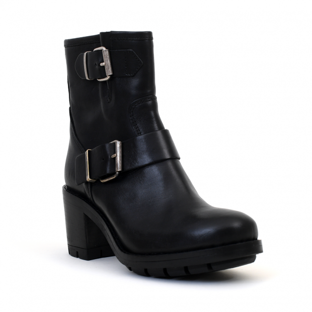 bottines à talons karton noir paoyama
