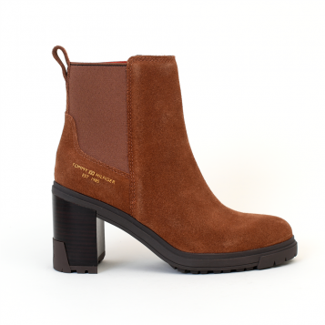 bottines à talons outdoor high heel cognac Tommy Hilfiger