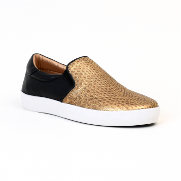 Baskets loulamar noir/or kmassalia