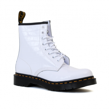 Bottines 1460 w croco blanc Dr Martens