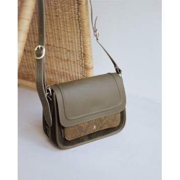 sac à main standard mix pepe kaki Craie